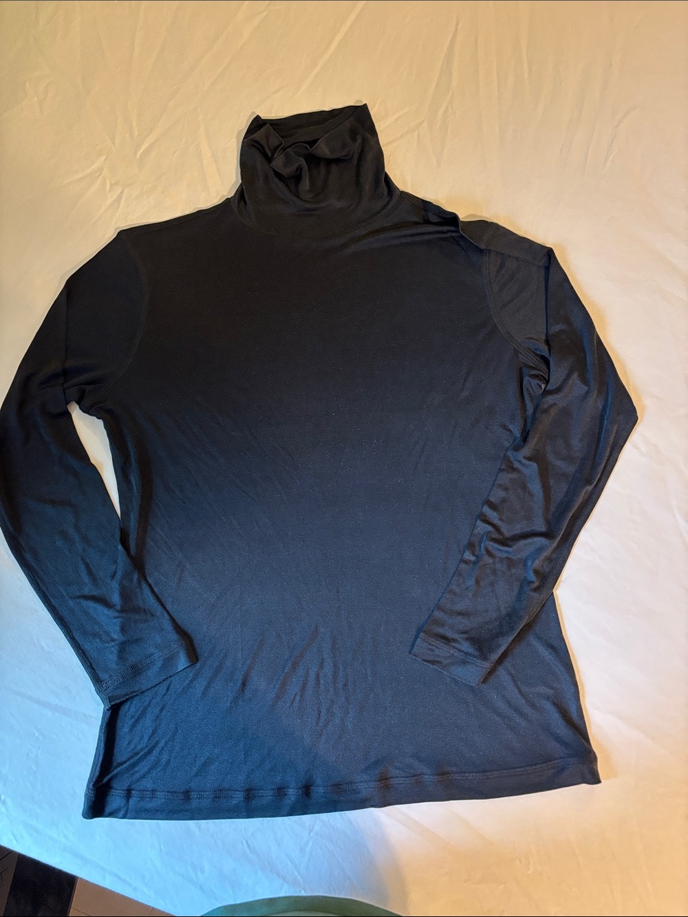 Lands' End Women's Black Turtleneck Base Layer